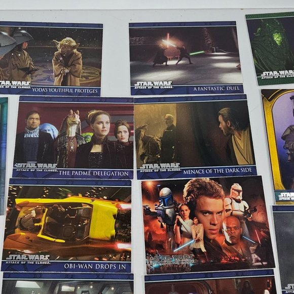 Vintage Topps Star Wars Attack Of The Clones Trading Card Lot 2002 - Picture 6 of 10